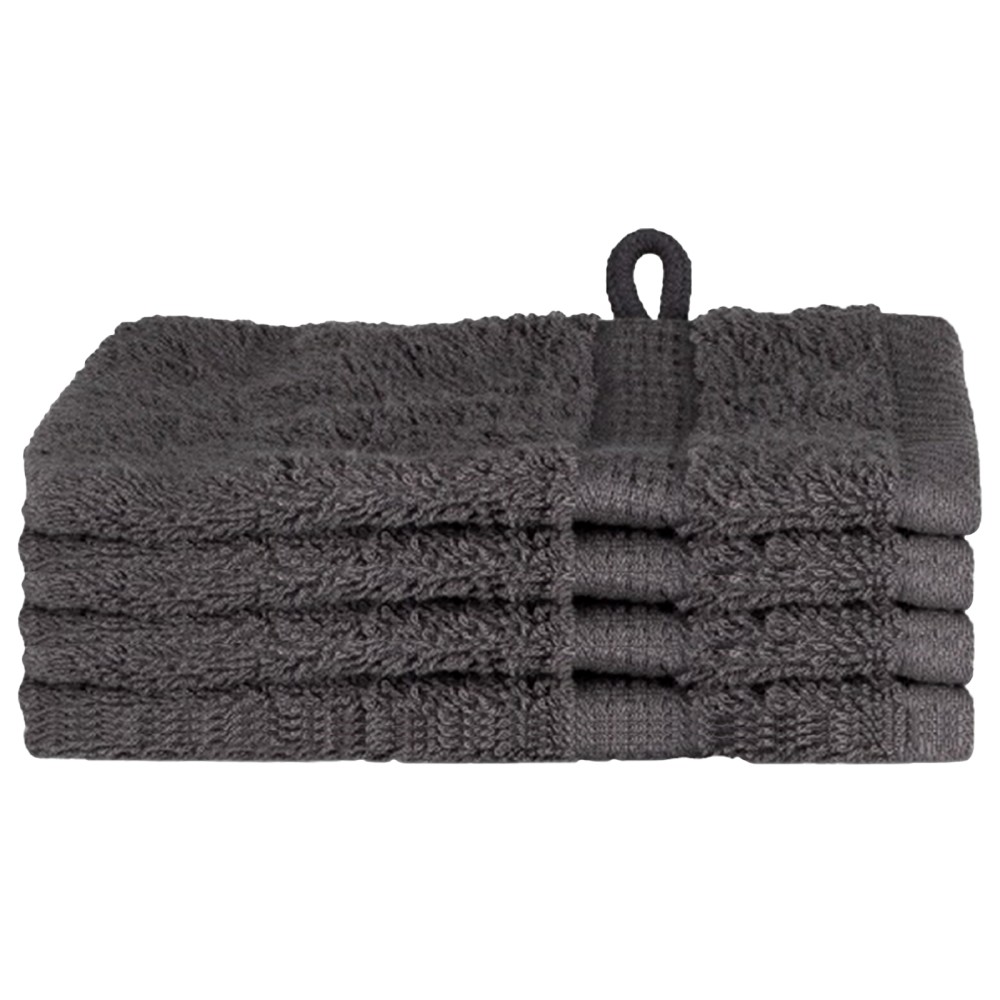 vidaXL Prosoape de baie 4 pcs Antracit 15 x 21 cm Bumbac