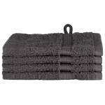 vidaXL Prosoape de baie 4 pcs Antracit 15 x 21 cm Bumbac vidaXL Prosoape de baie 4 pcs Antracit 15 x 21 cm Bumbac