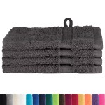 vidaXL Prosoape de baie 4 pcs Antracit 15 x 21 cm Bumbac vidaXL Prosoape de baie 4 pcs Antracit 15 x 21 cm Bumbac