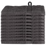vidaXL Prosoape de baie 10 pcs Antracit 15 x 21 cm Bumbac vidaXL Prosoape de baie 10 pcs Antracit 15 x 21 cm Bumbac