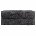 vidaXL Prosoape mâini SOLUND 2 buc. antracit 50x100 cm 600 gsm vidaXL Prosoape mâini SOLUND 2 buc. antracit 50x100 cm 600 gsm