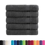 vidaXL Prosoape de duș premium SOLUND 25buc alb 70x140cm 600 gsm vidaXL Prosoape de duș premium SOLUND 25buc alb 70x140cm 600 gsm