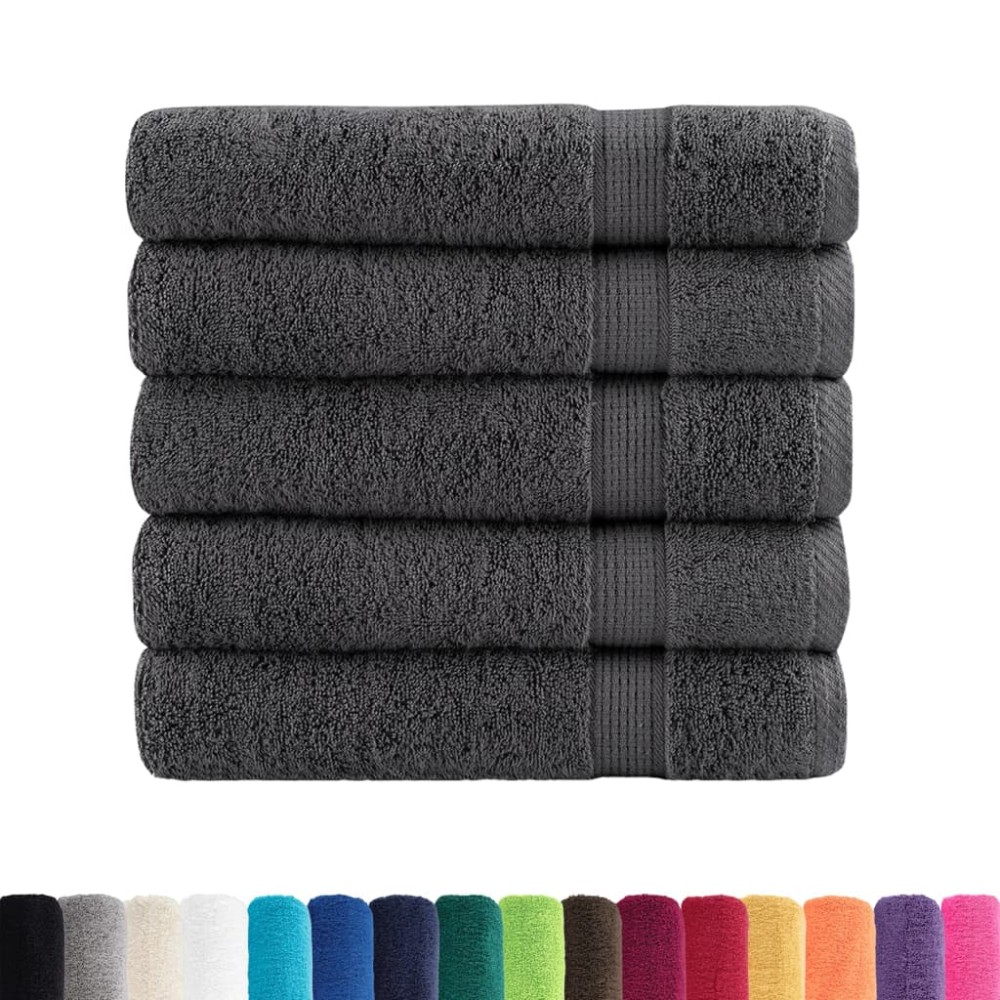 vidaXL Prosoape premium SOLUND 25 buc Antracit 100x150cm 600gsm