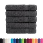 vidaXL Prosoape premium SOLUND 25 buc Antracit 100x150cm 600gsm vidaXL Prosoape premium SOLUND 25 buc Antracit 100x150cm 600gsm