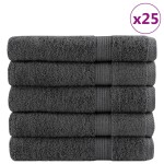 vidaXL Prosoape premium SOLUND 25 buc Antracit 80x200cm 600gsm vidaXL Prosoape premium SOLUND 25 buc Antracit 80x200cm 600gsm