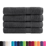 vidaXL Prosoape premium SOLUND 4 buc. antracit 100x200cm 600gsm vidaXL Prosoape premium SOLUND 4 buc. antracit 100x200cm 600gsm