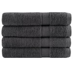 vidaXL Prosoape premium SOLUND 4 buc. antracit 100x200cm 600gsm vidaXL Prosoape premium SOLUND 4 buc. antracit 100x200cm 600gsm