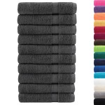 vidaXL Prosoape premium SOLUND 10 buc antracit 100x200 cm 600 gsm vidaXL Prosoape premium SOLUND 10 buc antracit 100x200 cm 600 gsm