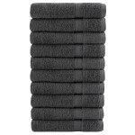 vidaXL Prosoape premium SOLUND 10 buc antracit 100x200 cm 600 gsm vidaXL Prosoape premium SOLUND 10 buc antracit 100x200 cm 600 gsm