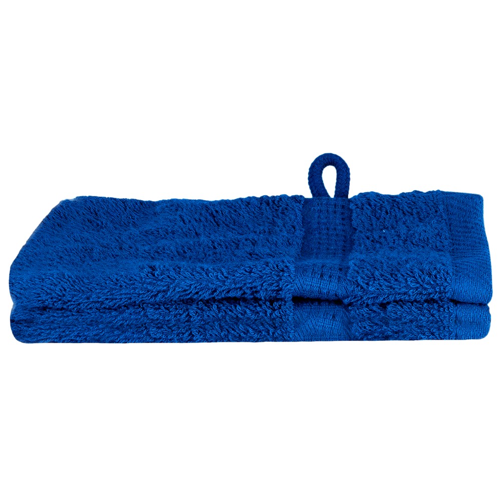 vidaXL Prosoape de baie 2 pcs Albastru 15 x 21 cm Bumbac