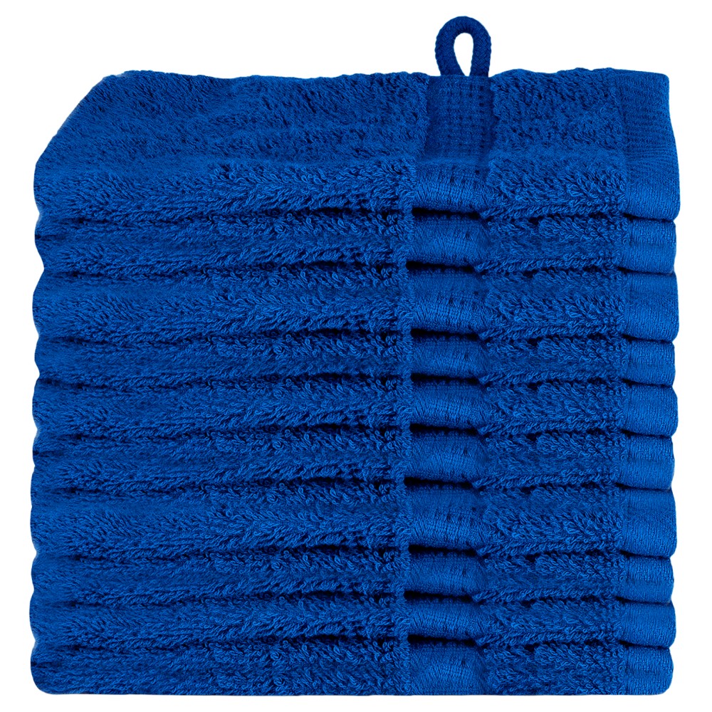 vidaXL Prosoape de baie 10 pcs Albastru 15 x 21 cm Bumbac
