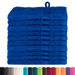 vidaXL Prosoape de baie 10 pcs Albastru 15 x 21 cm Bumbac vidaXL Prosoape de baie 10 pcs Albastru 15 x 21 cm Bumbac