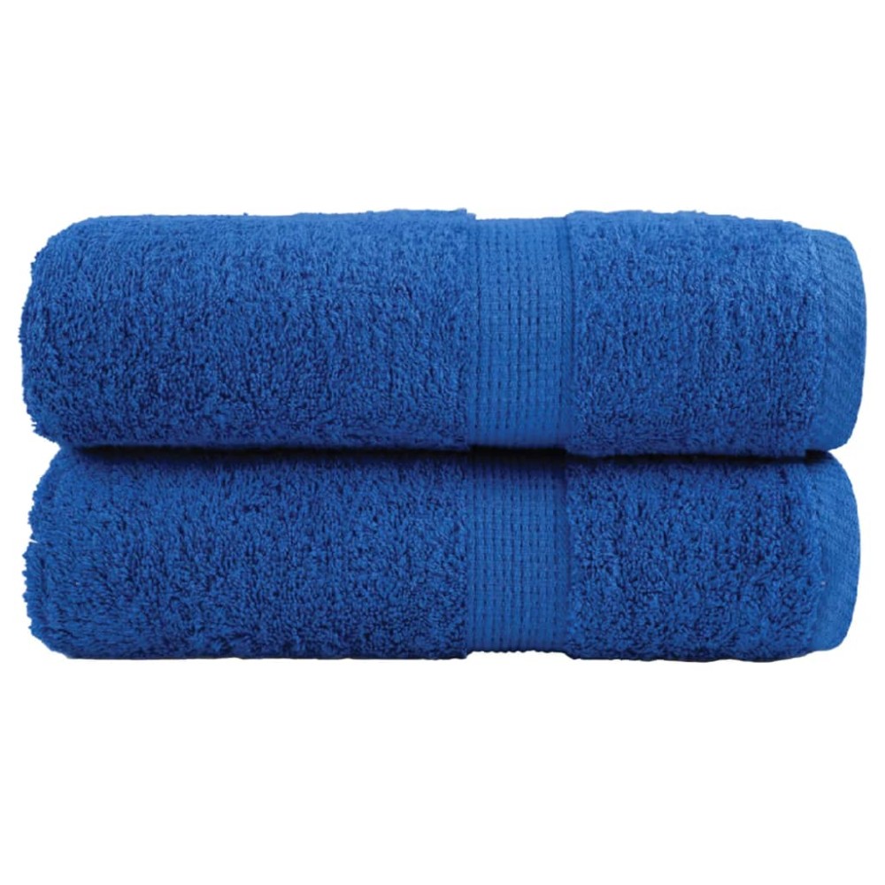 vidaXL Prosoape de baie premium SOLUND, 2 buc., albastru, 30 x 30 cm, 600 g/m²
