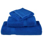 vidaXL Prosoape de baie premium SOLUND, 2 buc., albastru, 30 x 30 cm, 600 g/m²