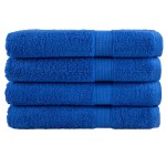 vidaXL Prosoape premium SOLUND 4 buc albastru 100x200cm 600gsm vidaXL Prosoape premium SOLUND 4 buc albastru 100x200cm 600gsm