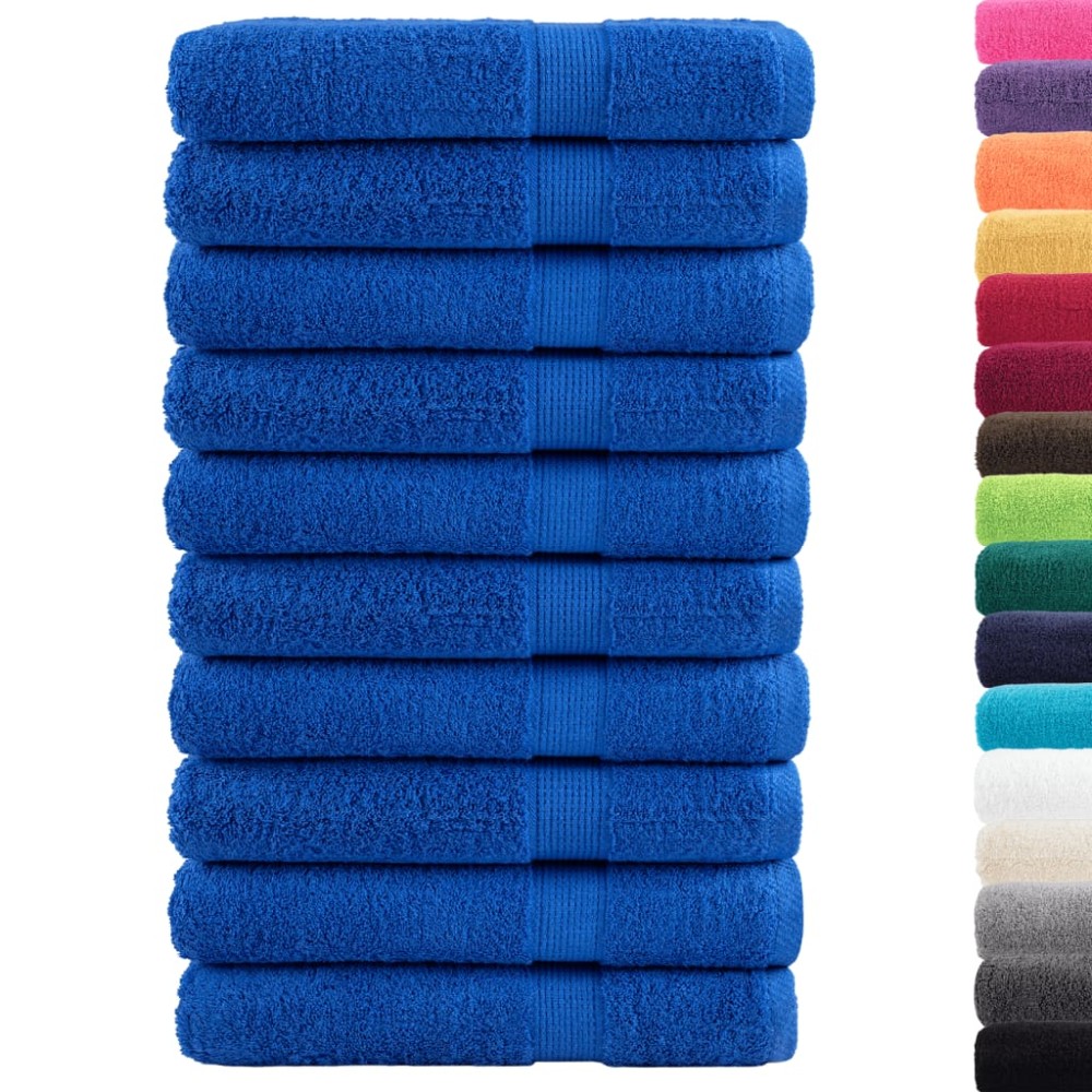 vidaXL Prosoape premium SOLUND 10buc albastru 100x200cm 600gsm