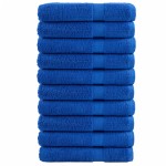 vidaXL Prosoape premium SOLUND 10buc albastru 100x200cm 600gsm vidaXL Prosoape premium SOLUND 10buc albastru 100x200cm 600gsm