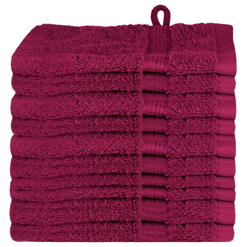vidaXL Prosoape de baie 10 pcs Bordeaux 15 x 21 cm Bumbac