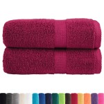 vidaXL Prosoape de baie premium SOLUND, 2 buc., bordeaux, 30x30 cm, 600 g/m² vidaXL Prosoape de baie premium SOLUND, 2 buc., bordeaux, 30x30 cm, 600 g/m²