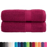 vidaXL Prosoape de baie premium SOLUND 2 buc 100x150cm 600gsm vidaXL Prosoape de baie premium SOLUND 2 buc 100x150cm 600gsm