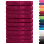 vidaXL Prosoape premium SOLUND 10buc roșu bordo 100x200cm 600gsm vidaXL Prosoape premium SOLUND 10buc roșu bordo 100x200cm 600gsm