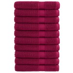 vidaXL Prosoape premium SOLUND 10buc roșu bordo 100x200cm 600gsm vidaXL Prosoape premium SOLUND 10buc roșu bordo 100x200cm 600gsm