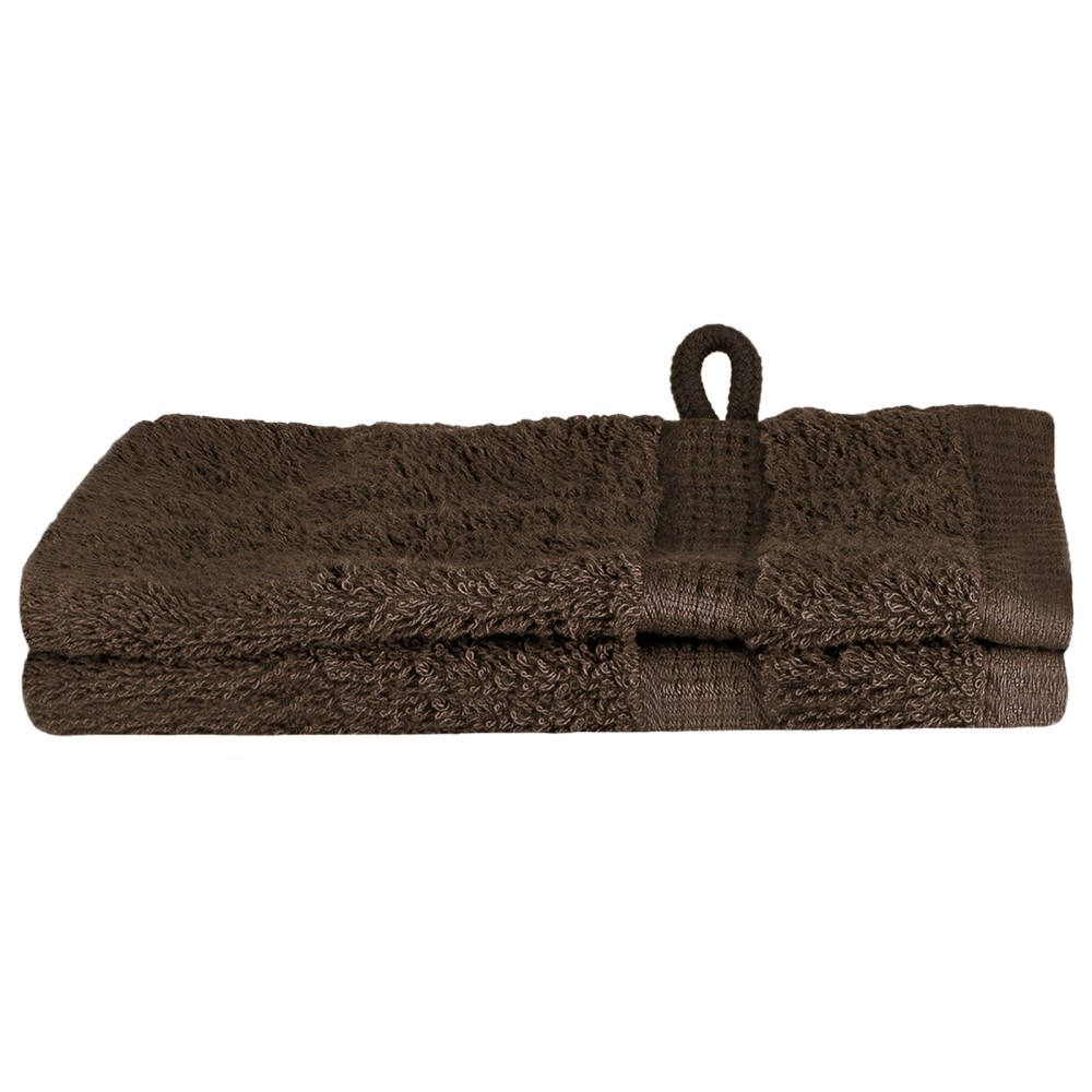 vidaXL Prosoape de baie 2 pcs Maro 15 x 21 cm Bumbac