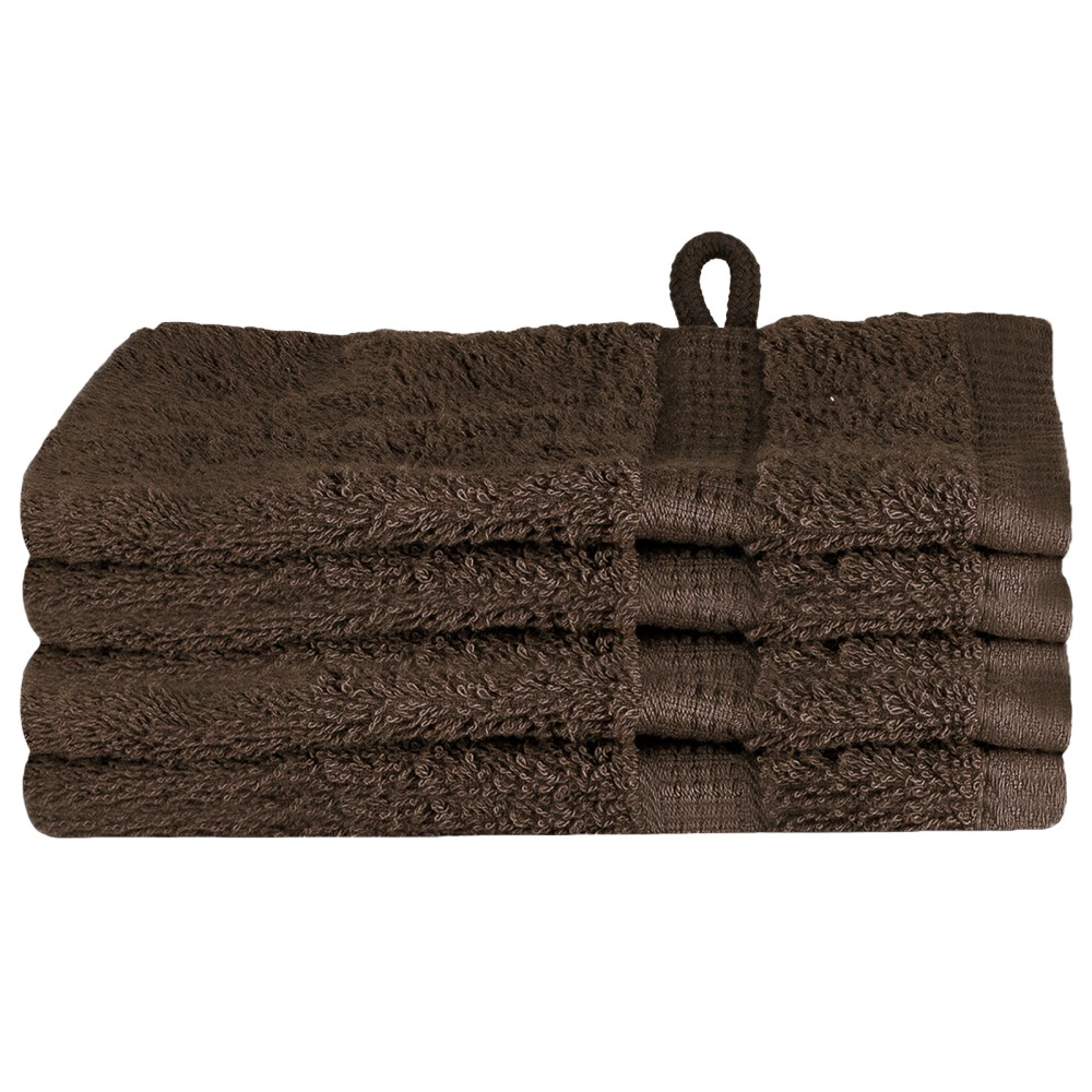 vidaXL Prosoape de baie 4 pcs Maro 15 x 21 cm Bumbac