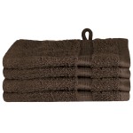 vidaXL Prosoape de baie 4 pcs Maro 15 x 21 cm Bumbac vidaXL Prosoape de baie 4 pcs Maro 15 x 21 cm Bumbac