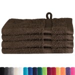vidaXL Prosoape de baie 4 pcs Maro 15 x 21 cm Bumbac vidaXL Prosoape de baie 4 pcs Maro 15 x 21 cm Bumbac