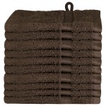vidaXL Prosoape de baie 10 pcs Maro 15 x 21 cm Bumbac vidaXL Prosoape de baie 10 pcs Maro 15 x 21 cm Bumbac