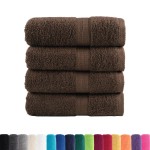 vidaXL Prosoape de baie premium SOLUND, 4 buc., maro, 30 x 30 cm, 600 g/m² vidaXL Prosoape de baie premium SOLUND, 4 buc., maro, 30 x 30 cm, 600 g/m²