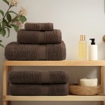 vidaXL Prosoape de baie premium SOLUND, 10 buc., maro, 30x30 cm, 600 g/m² vidaXL Prosoape de baie premium SOLUND, 10 buc., maro, 30x30 cm, 600 g/m²