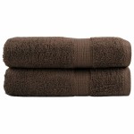 vidaXL Prosoape de mâini premium SOLUND 2 buc maro 50x100cm 600gsm vidaXL Prosoape de mâini premium SOLUND 2 buc maro 50x100cm 600gsm