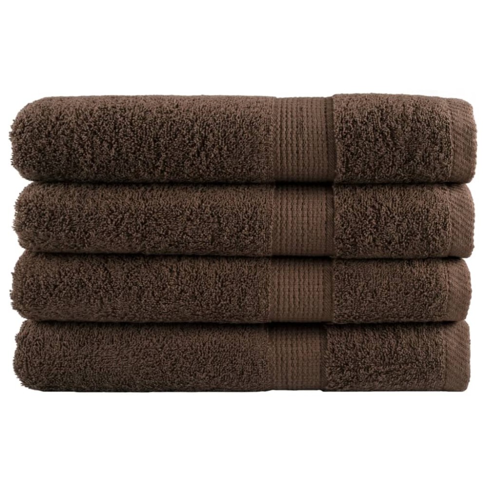 vidaXL Prosoape de saună premium SOLUND 4 buc maro 80x200cm 600gsm