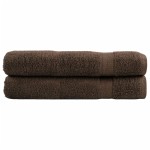 vidaXL Prosoape premium SOLUND 2 buc maro 100x200cm 600gsm vidaXL Prosoape premium SOLUND 2 buc maro 100x200cm 600gsm