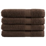 vidaXL Prosoape premium SOLUND 4 buc maro 100x200cm 600gsm