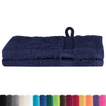 vidaXL Prosoape de baie 2 pcs Bleumarin 15 x 21 cm Bumbac vidaXL Prosoape de baie 2 pcs Bleumarin 15 x 21 cm Bumbac