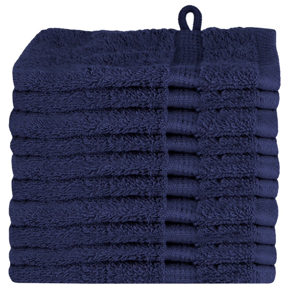 vidaXL Prosoape de baie 10 pcs Bleumarin 15 x 21 cm Bumbac