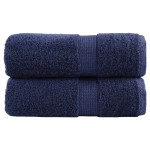 vidaXL Prosoape de baie premium SOLUND, 2 buc., bleumarin, 30 x 30 cm, 600 g/m² vidaXL Prosoape de baie premium SOLUND, 2 buc., bleumarin, 30 x 30 cm, 600 g/m²