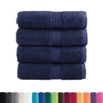 vidaXL Prosoape de baie premium SOLUND, 4 buc., bleumarin, 30 x 30 cm, 600 g/m² vidaXL Prosoape de baie premium SOLUND, 4 buc., bleumarin, 30 x 30 cm, 600 g/m²