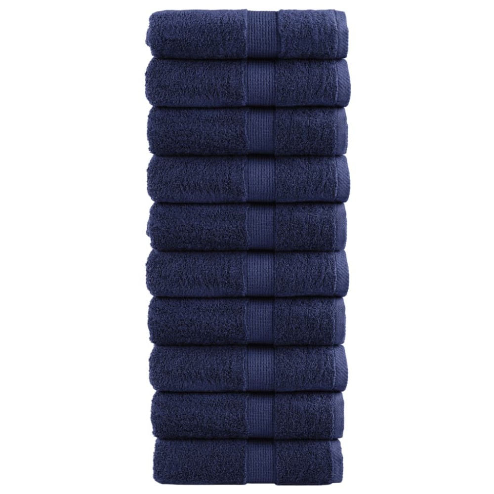 vidaXL Prosoape oaspeți premium SOLUND 10buc. bleumarin 30x50cm 600gsm