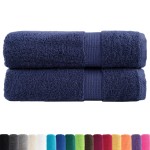 vidaXL Prosoape de mâini premium SOLUND 2buc bleumarin 50x100cm 600gsm vidaXL Prosoape de mâini premium SOLUND 2buc bleumarin 50x100cm 600gsm