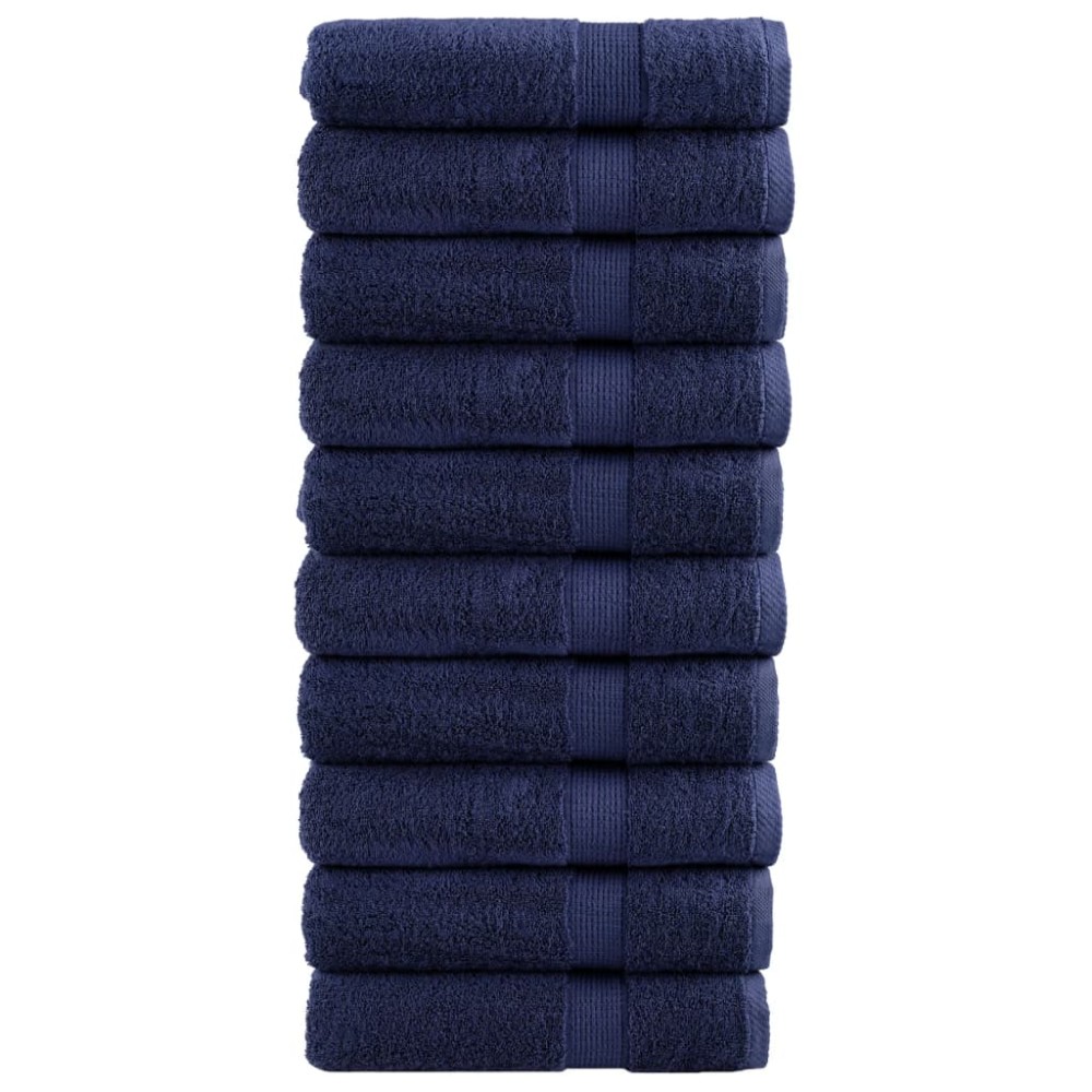 vidaXL Prosoape de duș premium SOLUND 10buc bleumarin 70x140cm 600 gsm
