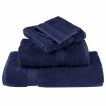 vidaXL Prosoape de baie premium SOLUND 2buc bleumarin 100x150cm 600gsm vidaXL Prosoape de baie premium SOLUND 2buc bleumarin 100x150cm 600gsm
