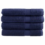 vidaXL Prosoape premium SOLUND 4 buc bleumarin 100x200cm 600gsm vidaXL Prosoape premium SOLUND 4 buc bleumarin 100x200cm 600gsm