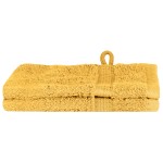 vidaXL Prosoape de baie 2 pcs Auriu 15 x 21 cm Bumbac vidaXL Prosoape de baie 2 pcs Auriu 15 x 21 cm Bumbac