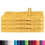 vidaXL Prosoape de baie 4 pcs Auriu 15 x 21 cm Bumbac vidaXL Prosoape de baie 4 pcs Auriu 15 x 21 cm Bumbac