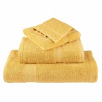 vidaXL Prosoape de baie 4 pcs Auriu 15 x 21 cm Bumbac vidaXL Prosoape de baie 4 pcs Auriu 15 x 21 cm Bumbac