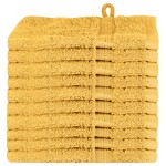 vidaXL Prosoape de baie 10 pcs Auriu 15 x 21 cm Bumbac vidaXL Prosoape de baie 10 pcs Auriu 15 x 21 cm Bumbac